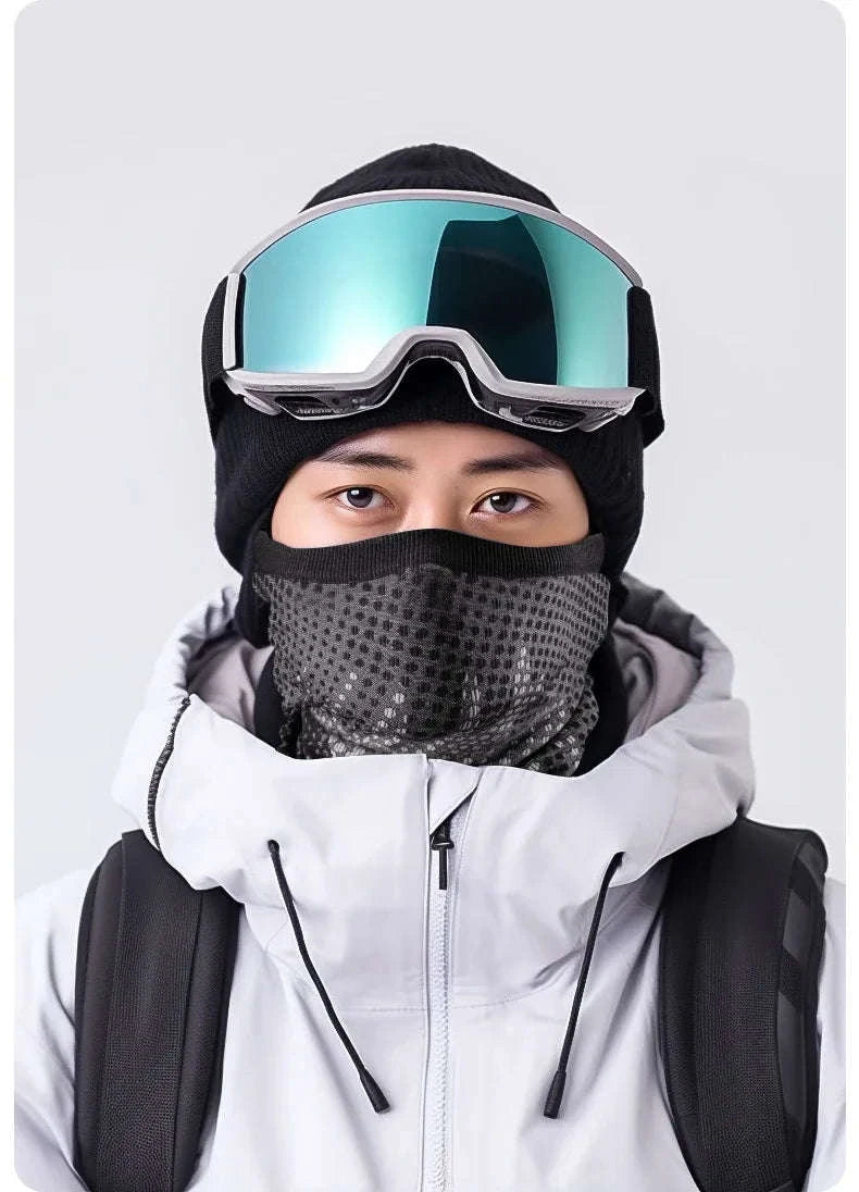 Thermal Ski Face Mask Neck Gaiter for Winter Sports & Outdoor Use-014-WB022 black / One Size