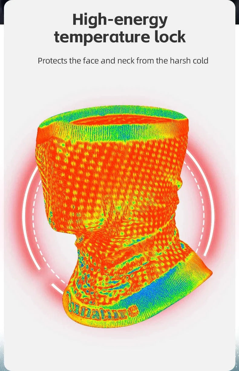 Thermal Ski Face Mask Neck Gaiter for Winter Sports & Outdoor Use-014-WB022 black / One Size