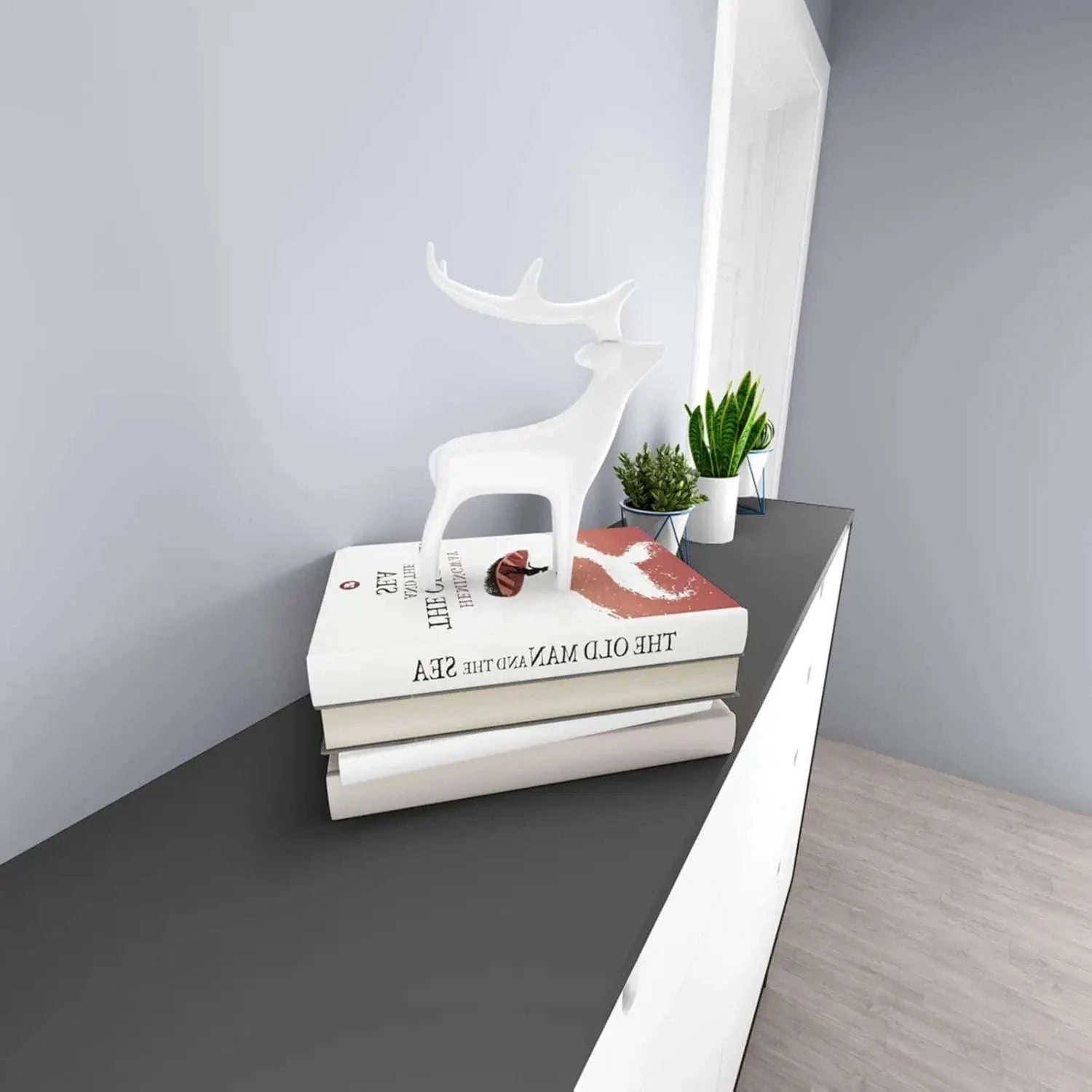 Thick Black Waterproof Wallpaper Contact Paper-matte light gray / 40cmx100cm