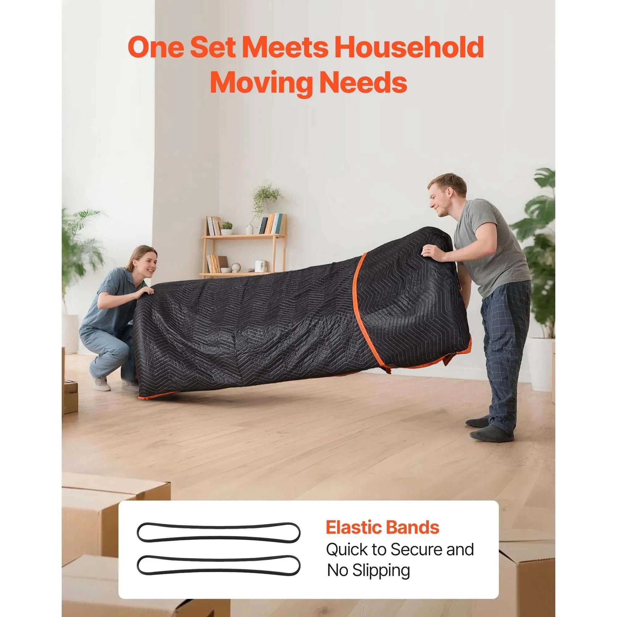 Thick Padded Moving Blankets Set 6 or 12 pcs 72x40 / 72x80-72x80in 6pcs / United States
