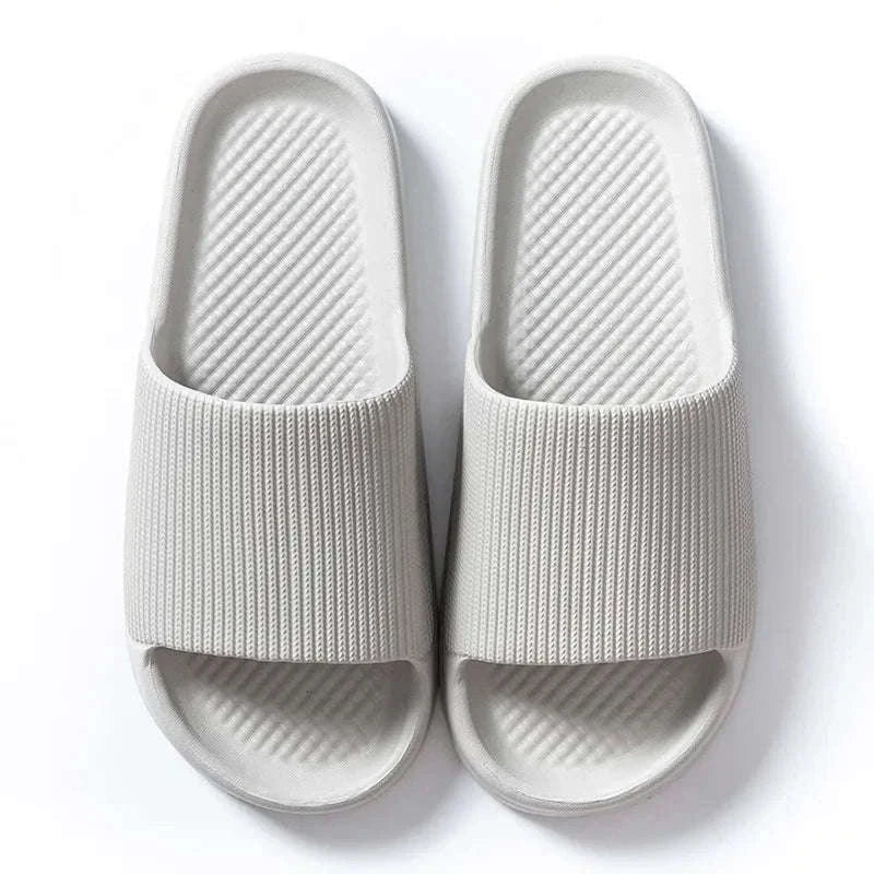 Thick Platform EVA Bathroom Slippers for All-Day Indoor Comfort-Orange / 44-45