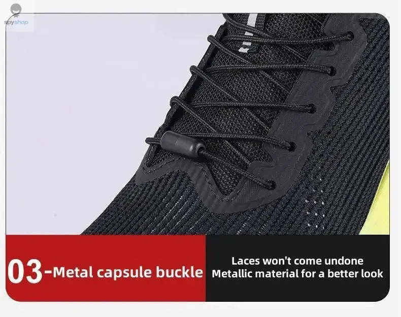 Thick Rope Swivel Buckle Automatic Shoelaces-Black Boomerang