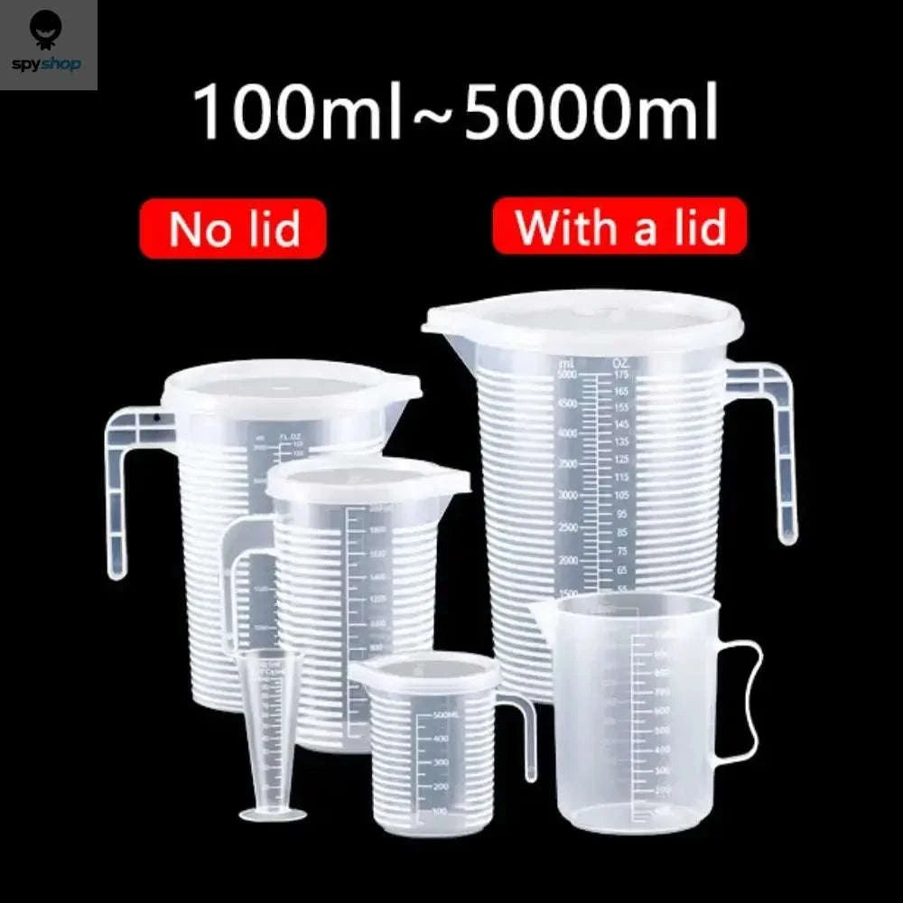 Thickened Plastic Measuring Cup with Scale (100-5000ml)-5000ml(with a lid)