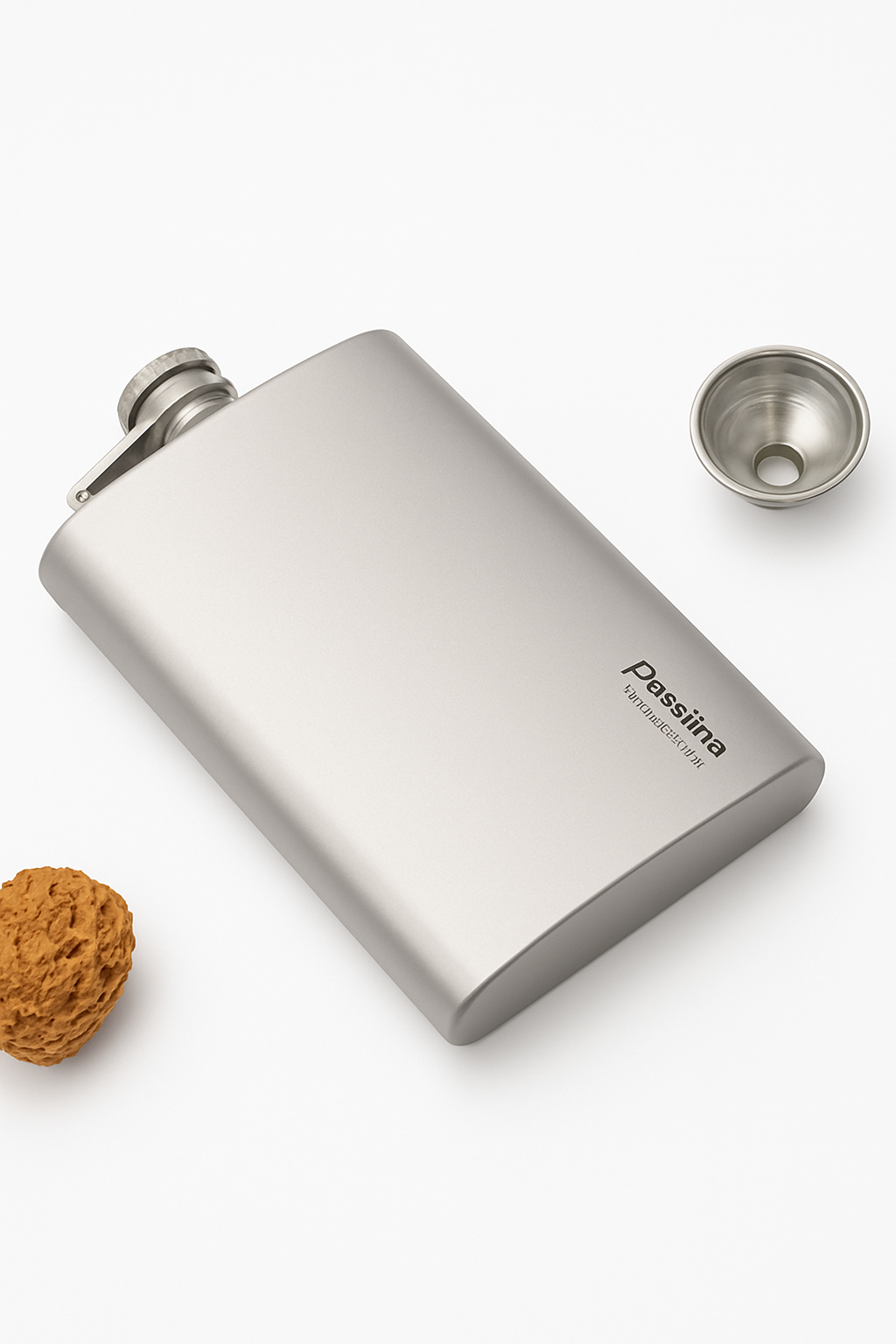 Portable Pure Titanium Hip Flask with Funnel, 200ml/260ml