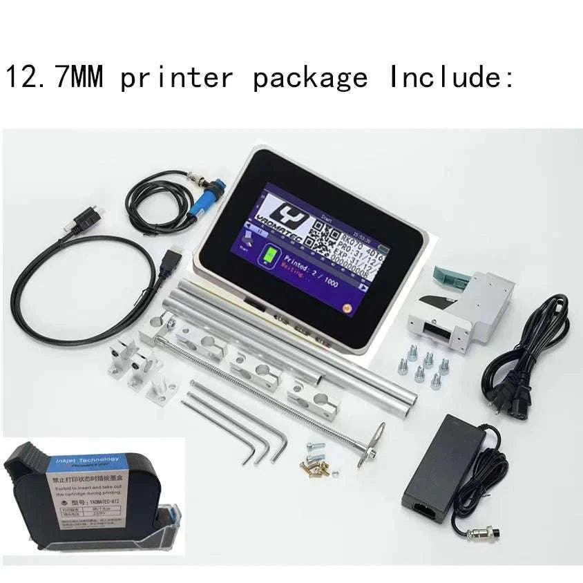 TIJ Inkjet Coding Printer 12.7mm Expiry Date & Batch Printer-4.3 inch printer / Poland