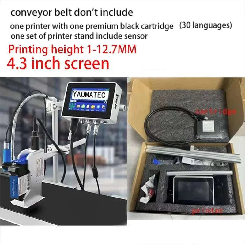 TIJ Inkjet Coding Printer 12.7mm Expiry Date & Batch Printer-4.3 inch printer / Poland