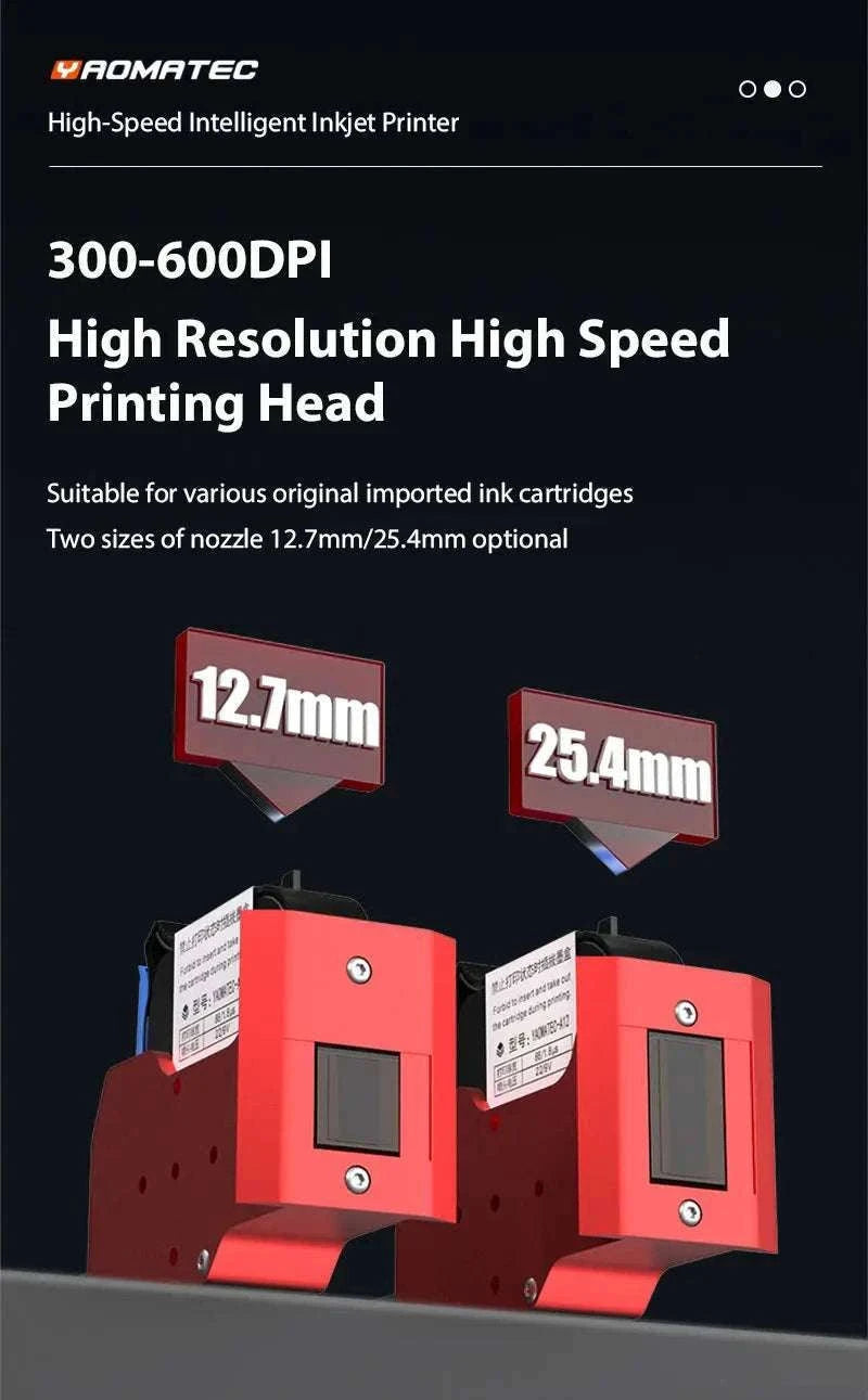 TIJ Inkjet Coding Printer 12.7mm Expiry Date & Batch Printer-4.3 inch printer / Poland