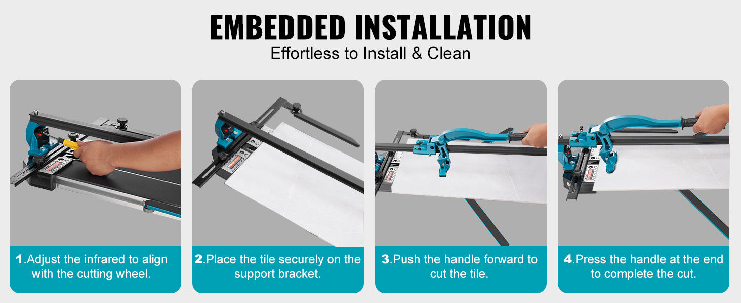 Manual Tile Cutter with Laser Positioning and Support Feet