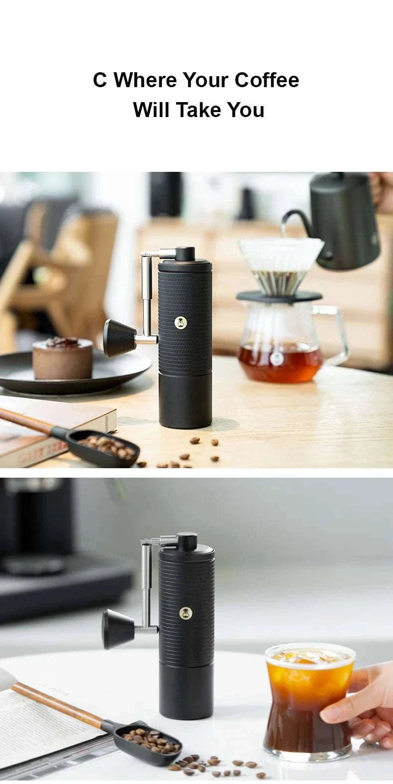 TIMEMORE C5 Pro Manual Coffee Grinder with CNC Burrs for Espresso-C5 ESP PRO black