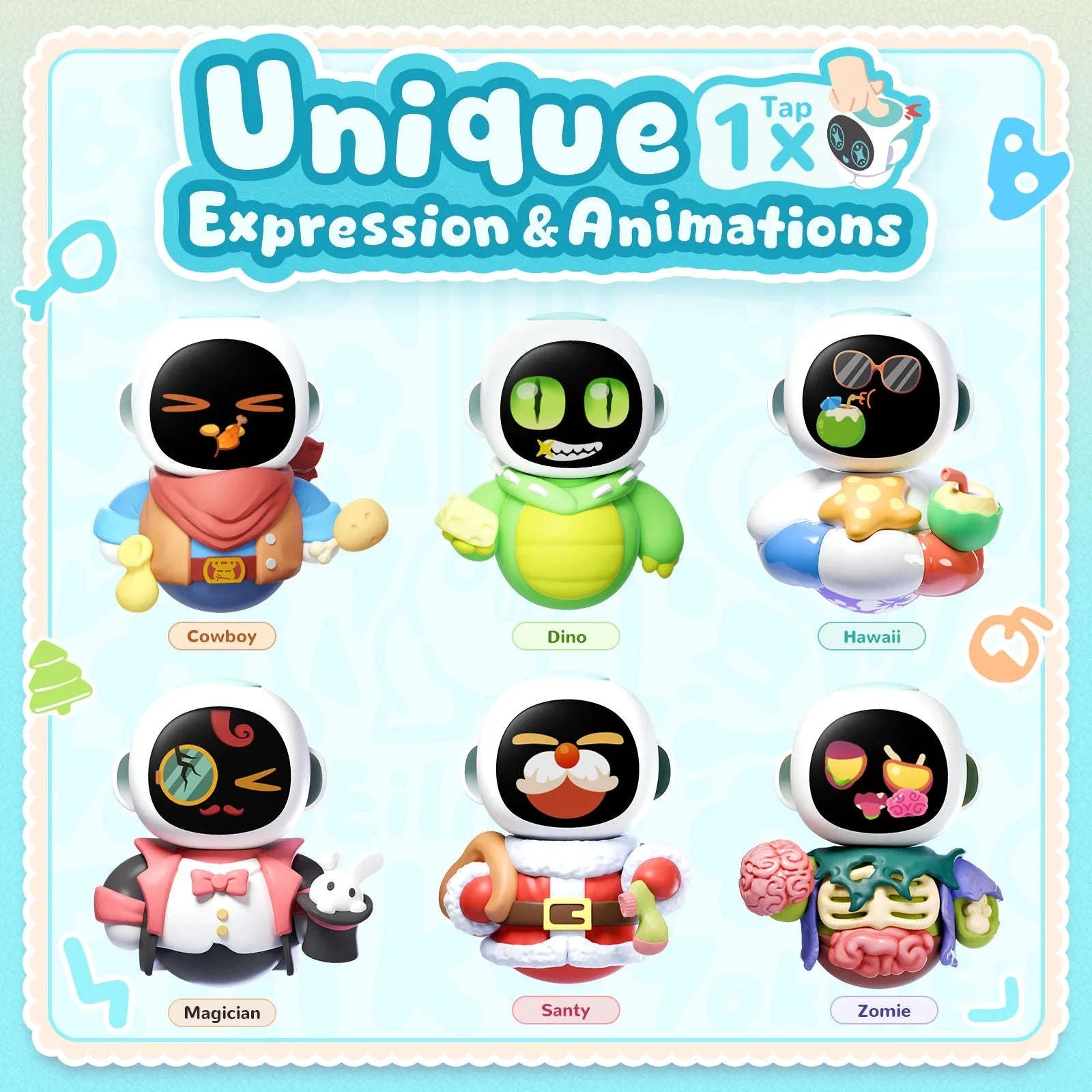 Tiny AI Charm Robot with Voice Chat and Emotional Responses-United States