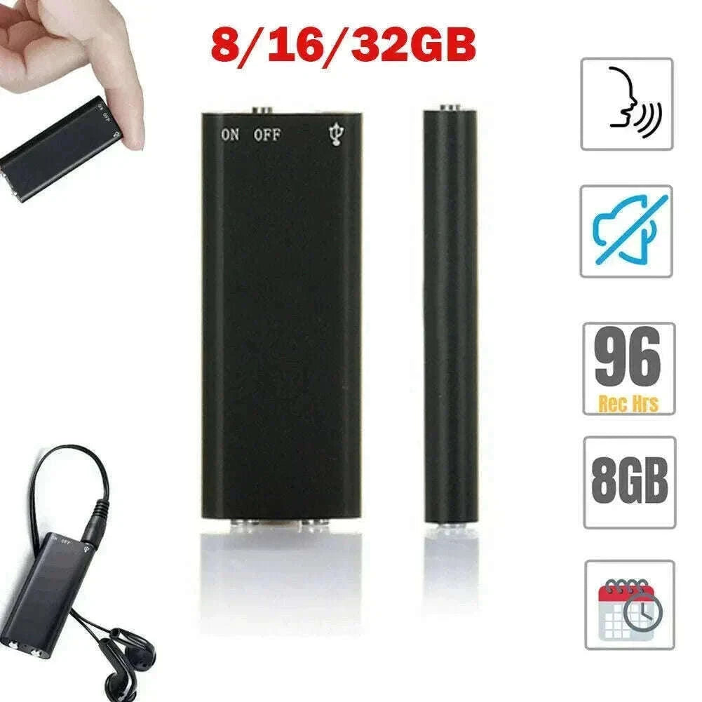 Tiny Mini Voice Recorder with Magnetic USB Charging-Q63 / CHINA / 4GB