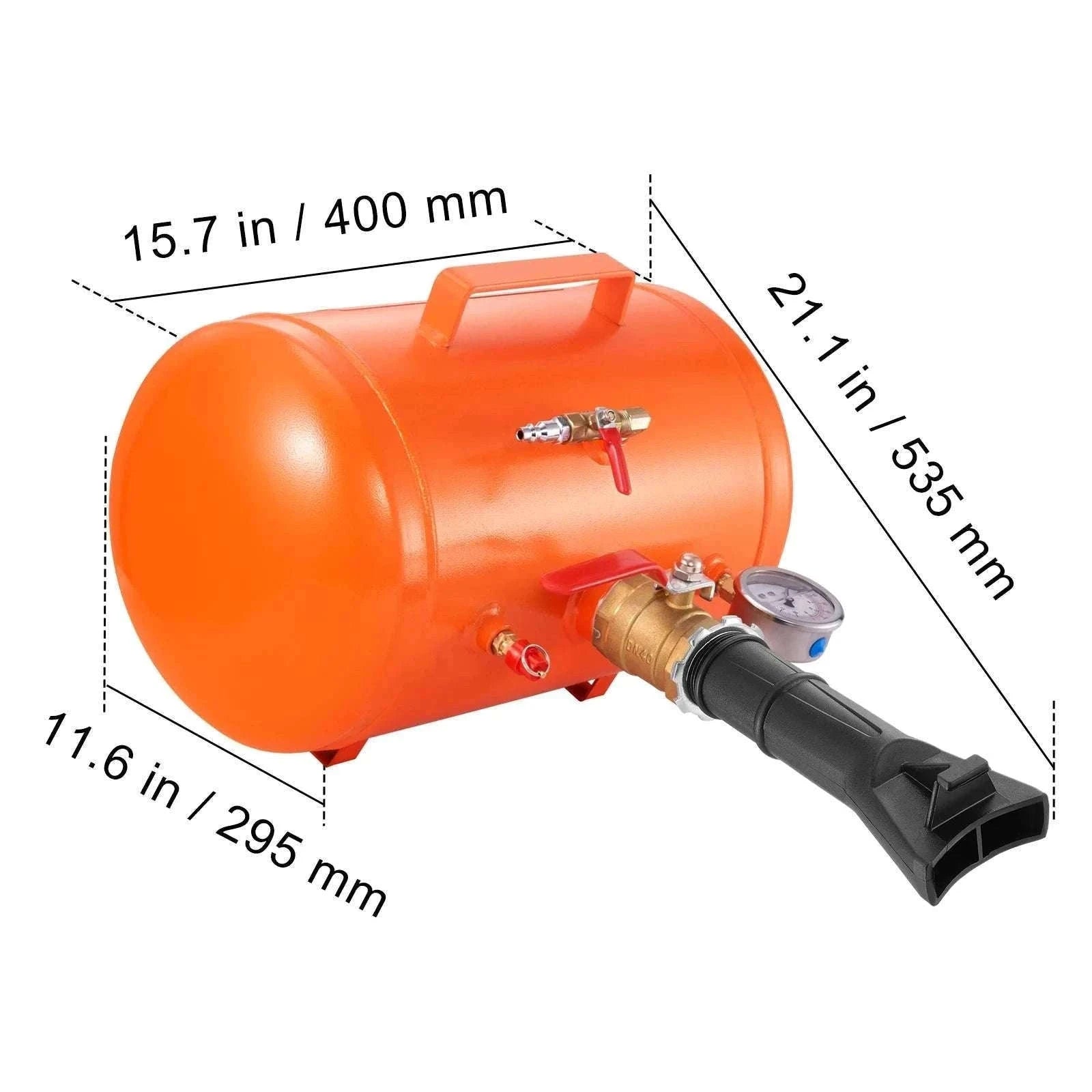 Tire Bead Blaster 145 PSI 5 Gallon Air Tank for Car, Truck & ATV-5 gal145Psi / spain