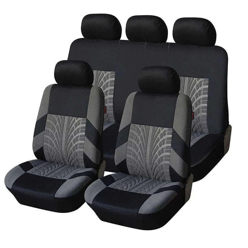 Tire Track Car Seat Covers Universal Airbag-Compatible Set-