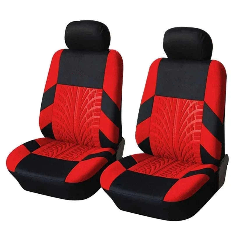 Tire Track Car Seat Covers Universal Airbag-Compatible Set-SN-1701-9PCS-GY