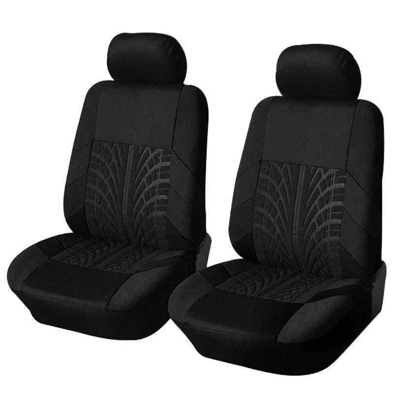 Tire Track Car Seat Covers Universal Airbag-Compatible Set-SN-1701-9PCS-GY