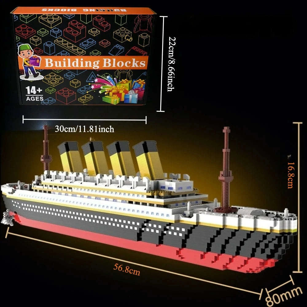 Titanic Model Cruise Ship Building Blocks Set-3688Pcs Gift Box