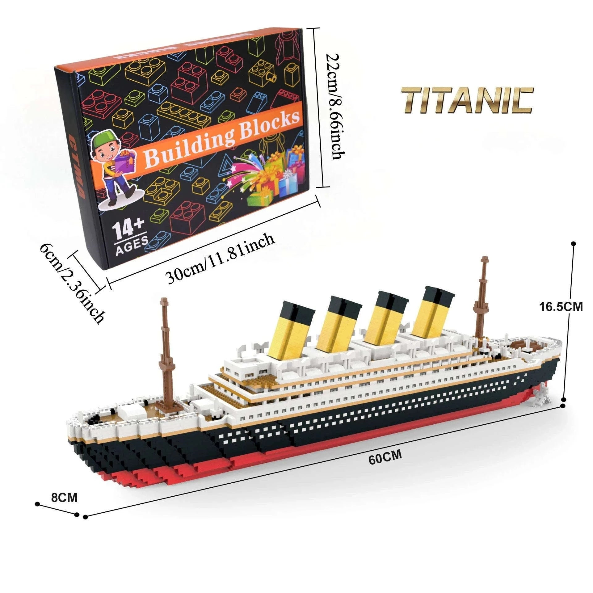 Titanic Model Cruise Ship Building Blocks Set for Display-3688Pcs Gift Box