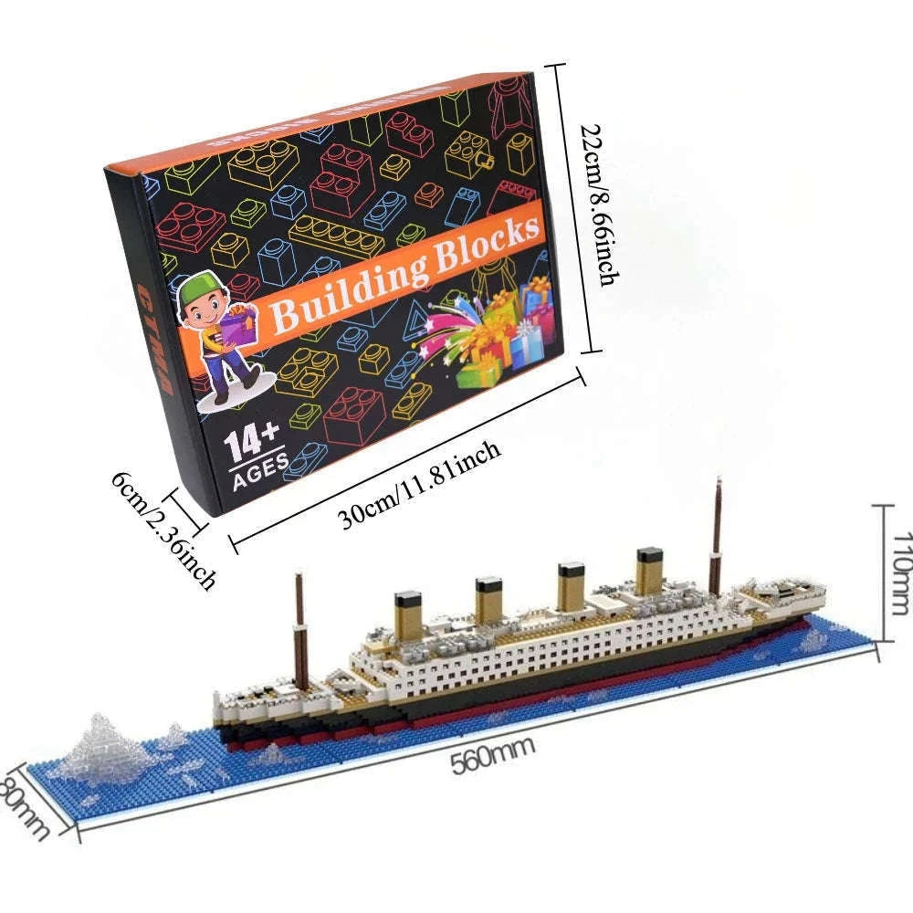 Titanic Model Cruise Ship Building Blocks Set for Display-3688Pcs Gift Box