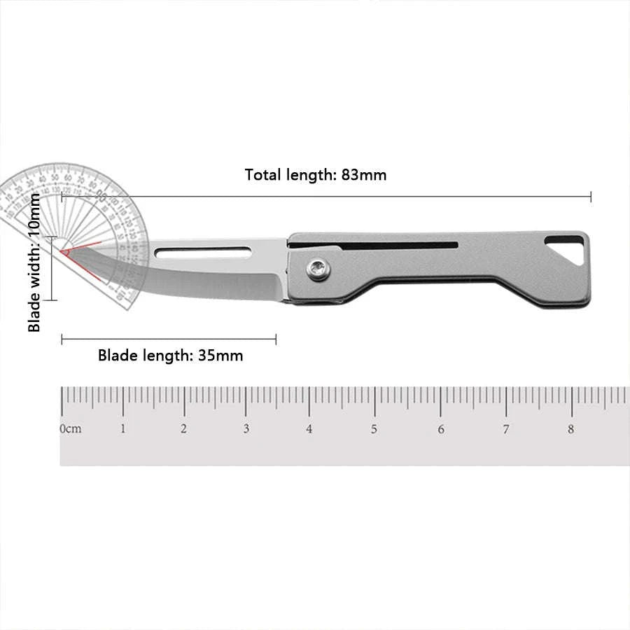 Titanium Alloy Utility Knife Mini Folding Pocket Tool-Default Title