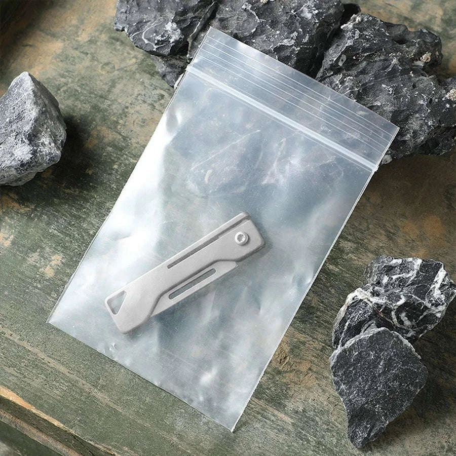Titanium Alloy Utility Knife Mini Folding Pocket Tool-Default Title