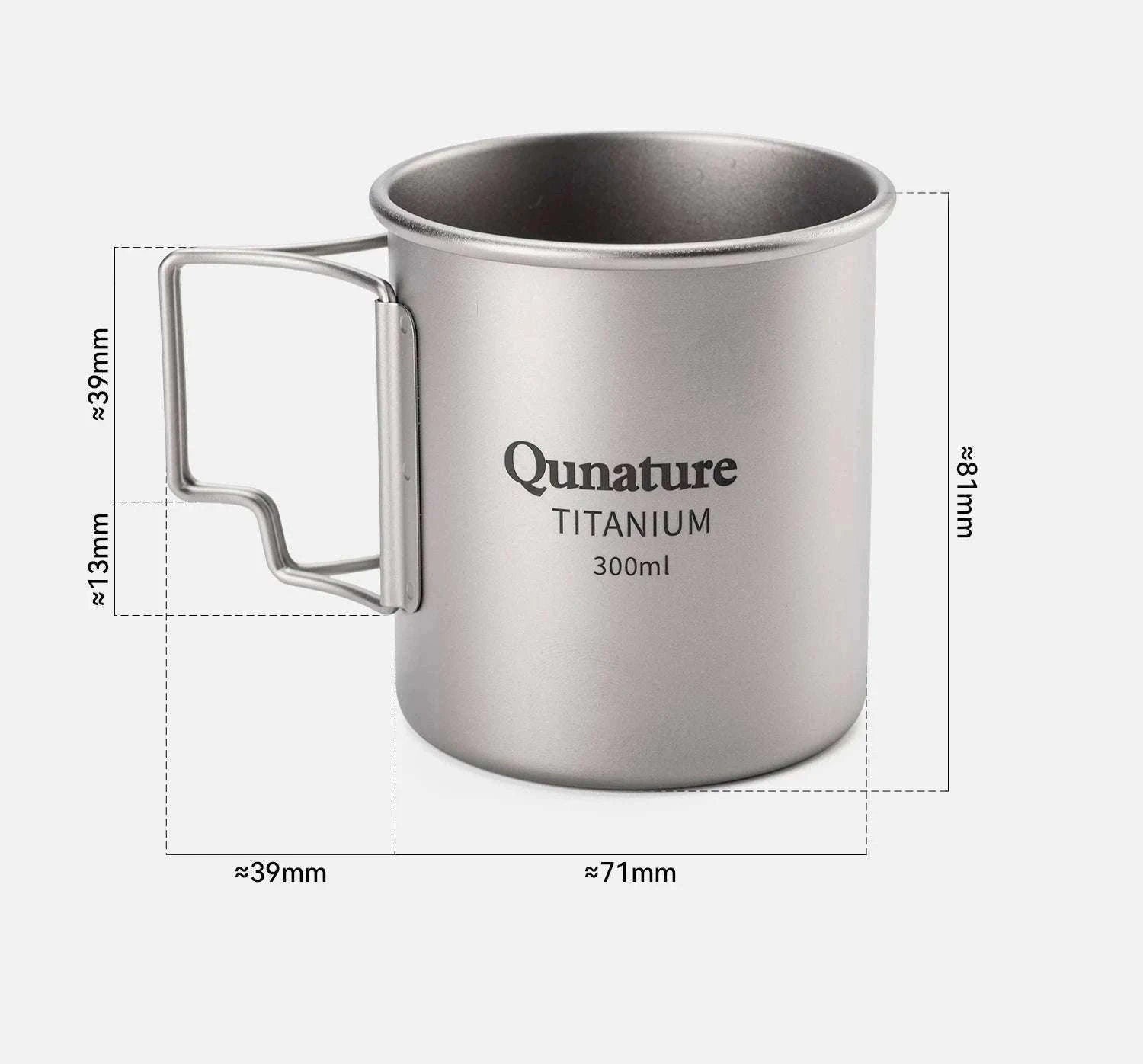 Titanium Camping Mug 300ml Ultralight Cup with Handle-60017901