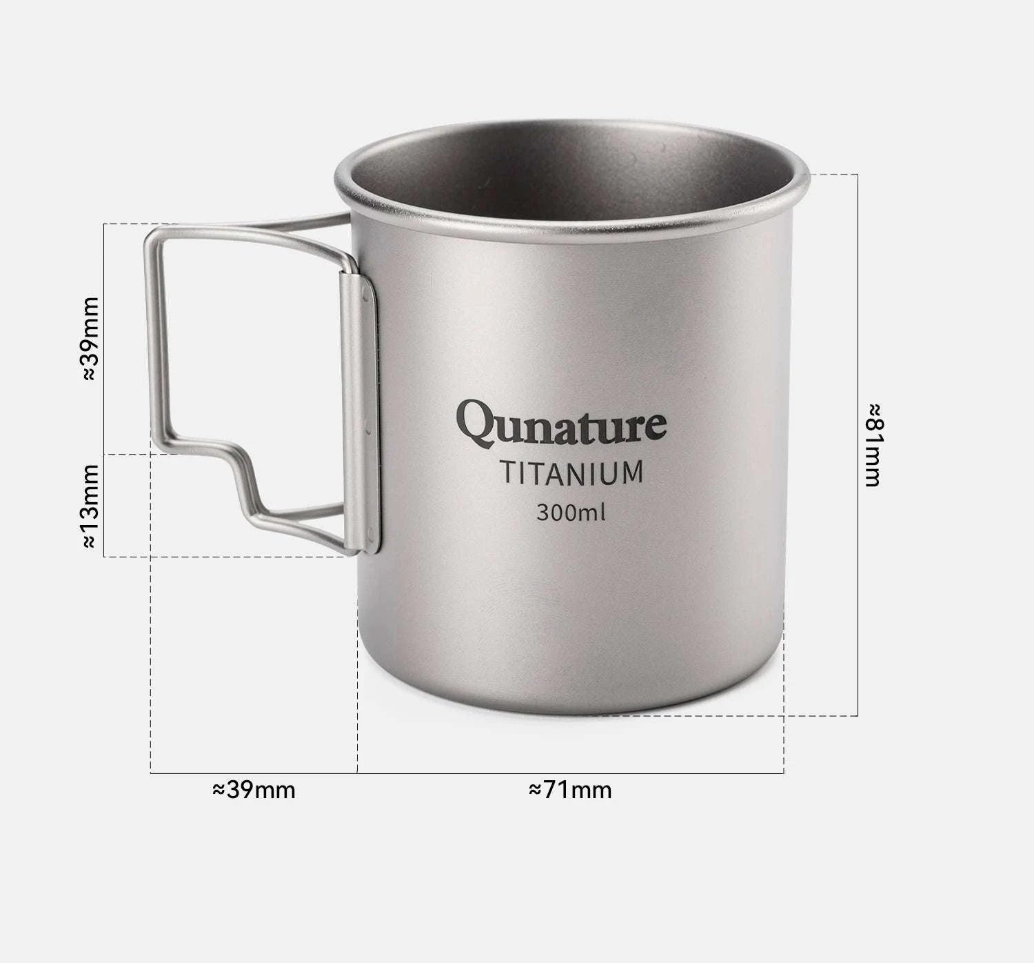 Titanium Camping Mug 300ml Ultralight Cup with Handle-60017901
