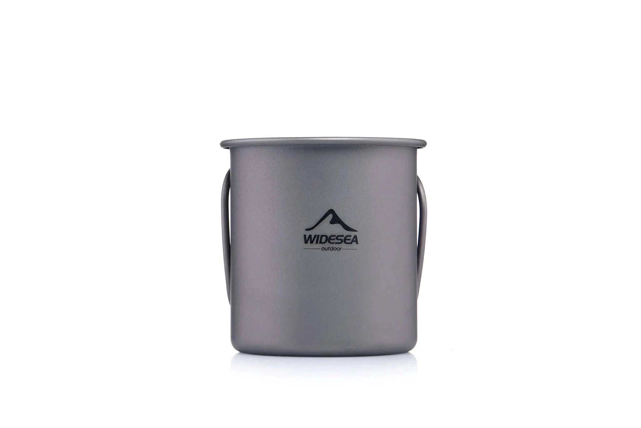 Titanium Cup with Lid Foldable Camping Coffee Mug-450mL