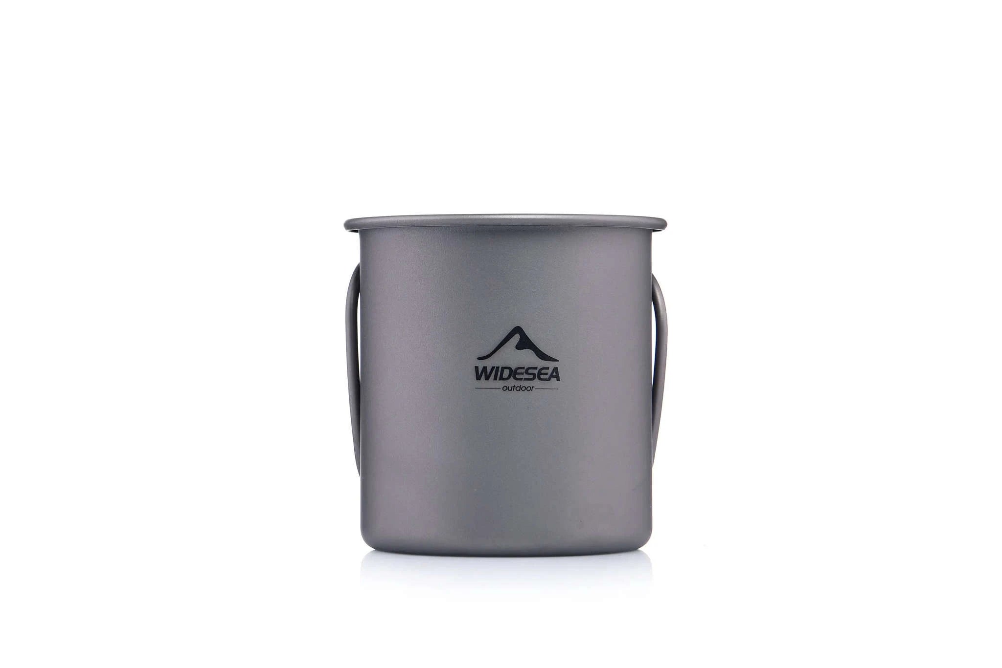 Titanium Cup with Lid Foldable Camping Coffee Mug-450mL