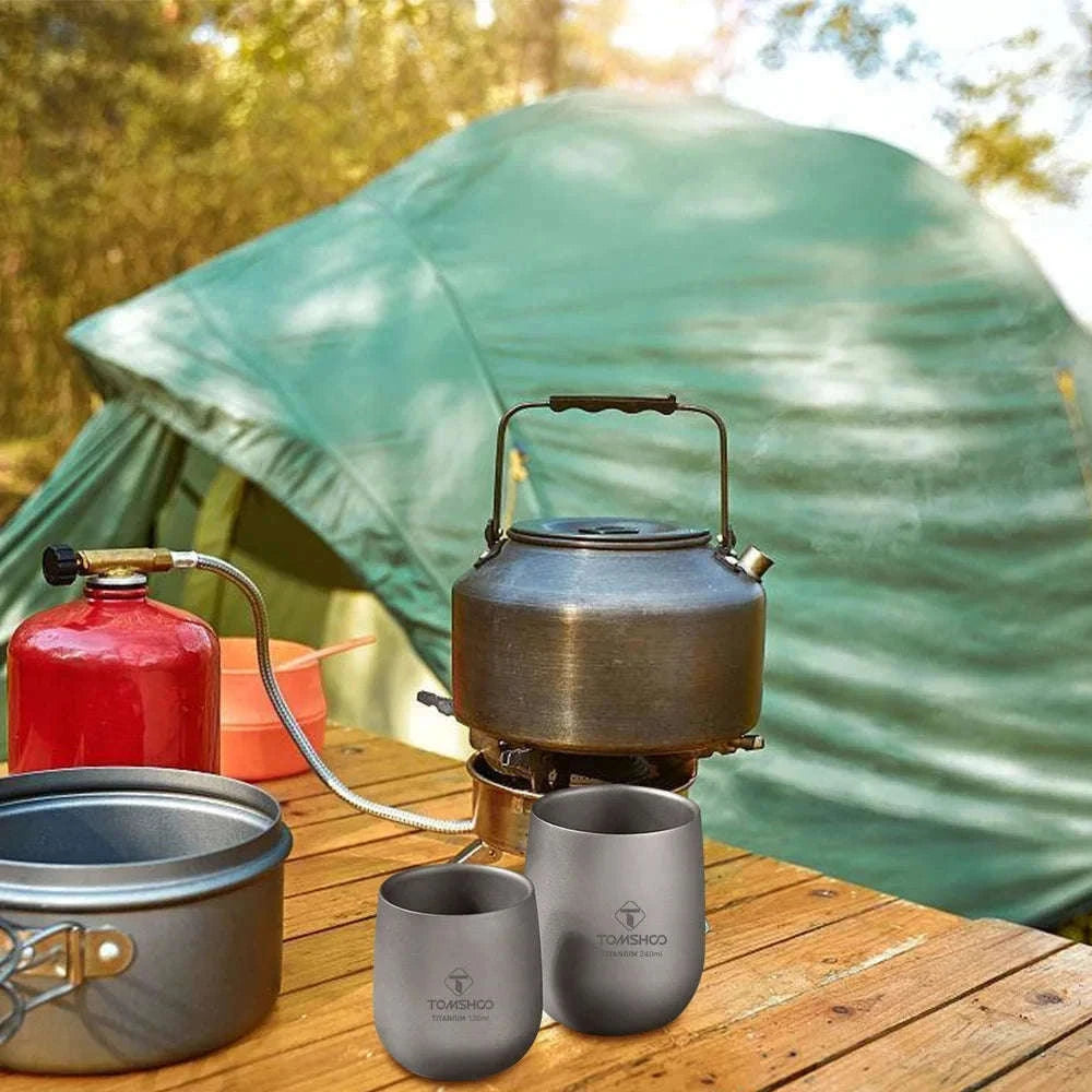 Titanium Double Wall Insulated Camping Cup-240ml