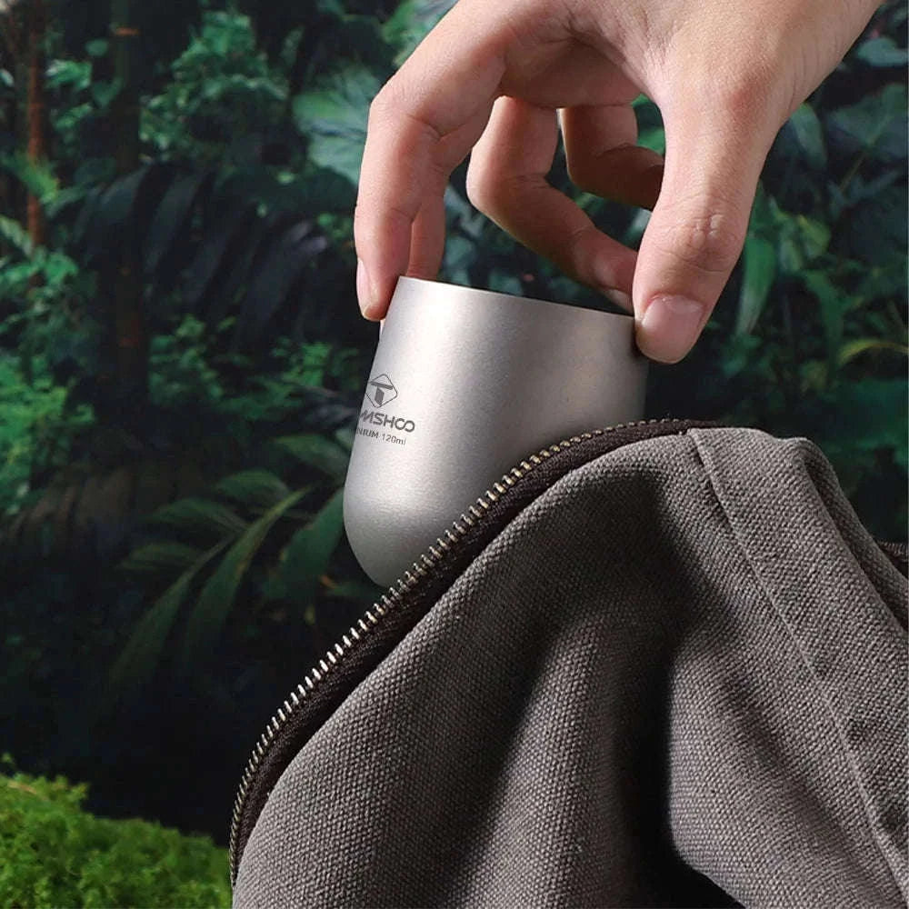 Titanium Double Wall Insulated Camping Cup-240ml