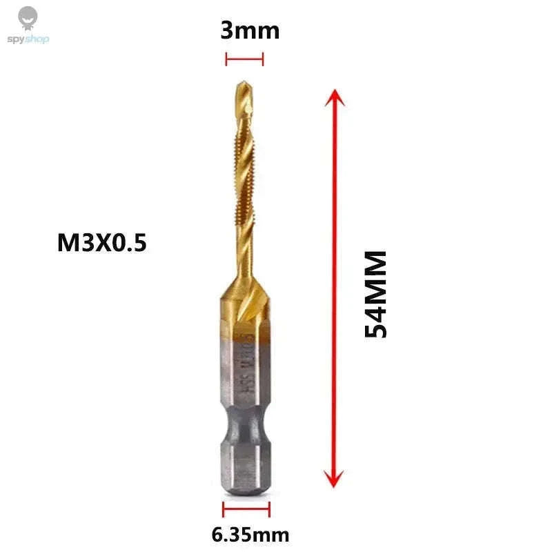 Titanium Plated HSS Tap Drill Bits with Hex Shank Set-6pcs set