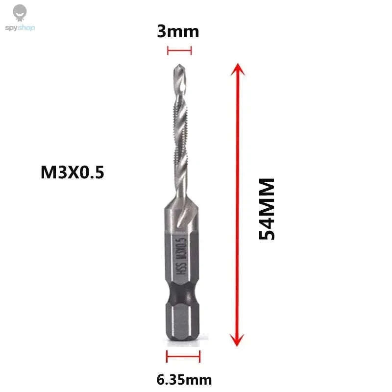 Titanium Plated HSS Tap Drill Bits with Hex Shank Set-6pcs set