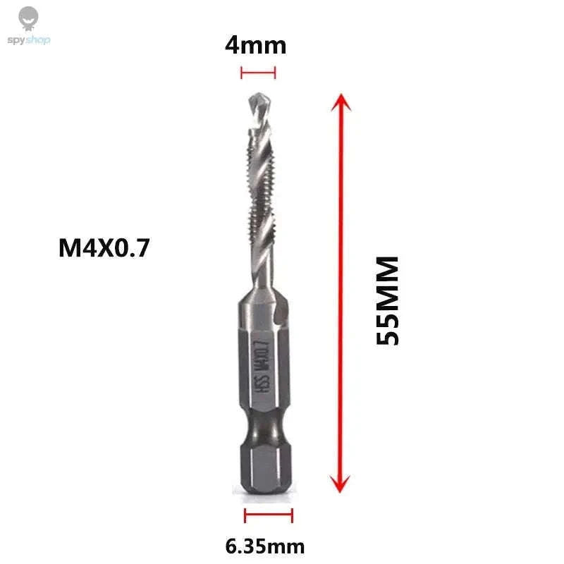 Titanium Plated HSS Tap Drill Bits with Hex Shank Set-6pcs set
