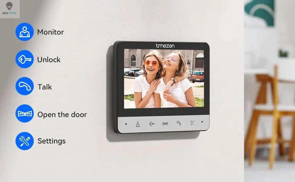 TMEZON Video Doorphone – 4-Wire Intercom with 7" Color Display-1Doorbell2Monitor / CHINA