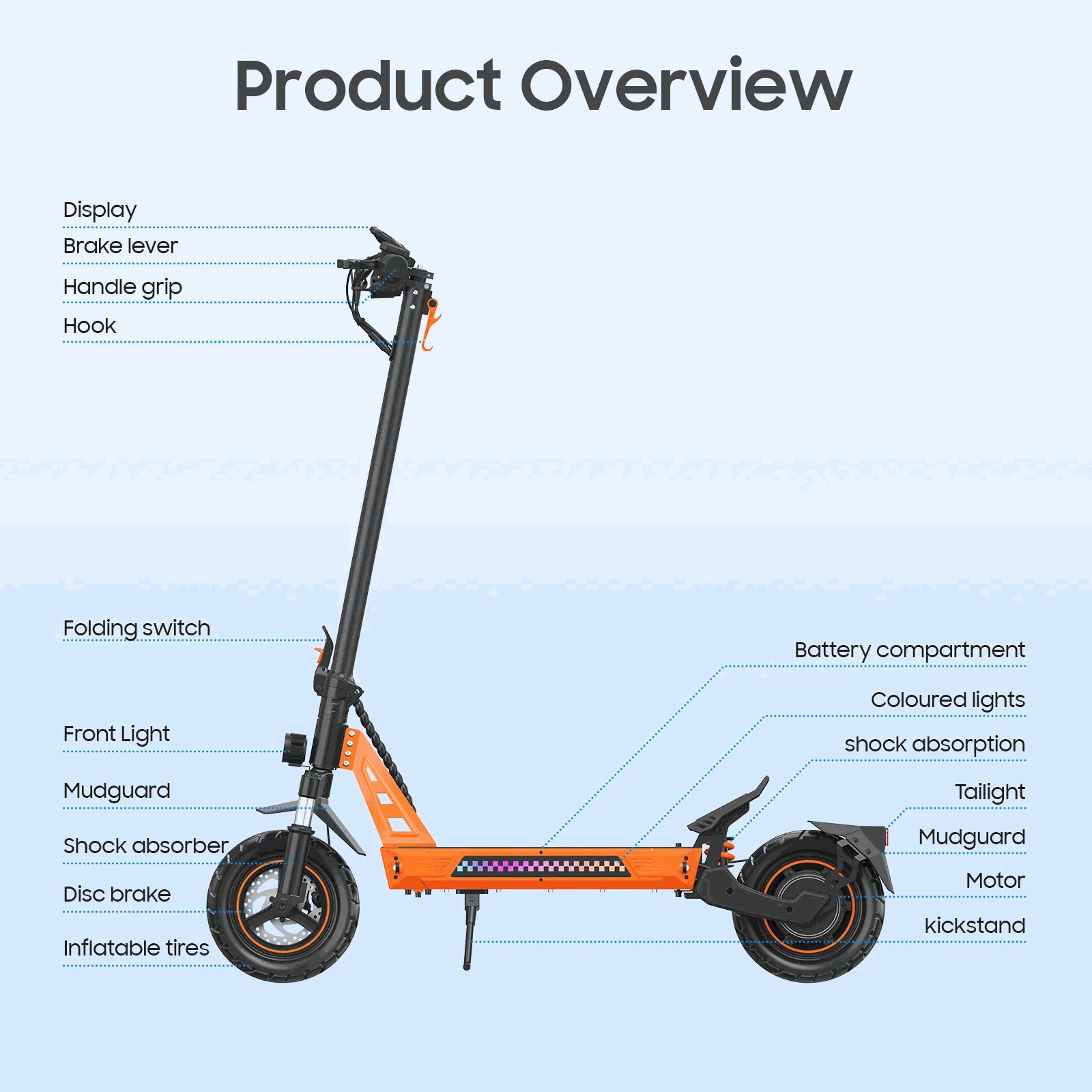 TOFUN TF3 Electric Scooter 1000W-TF3 / france