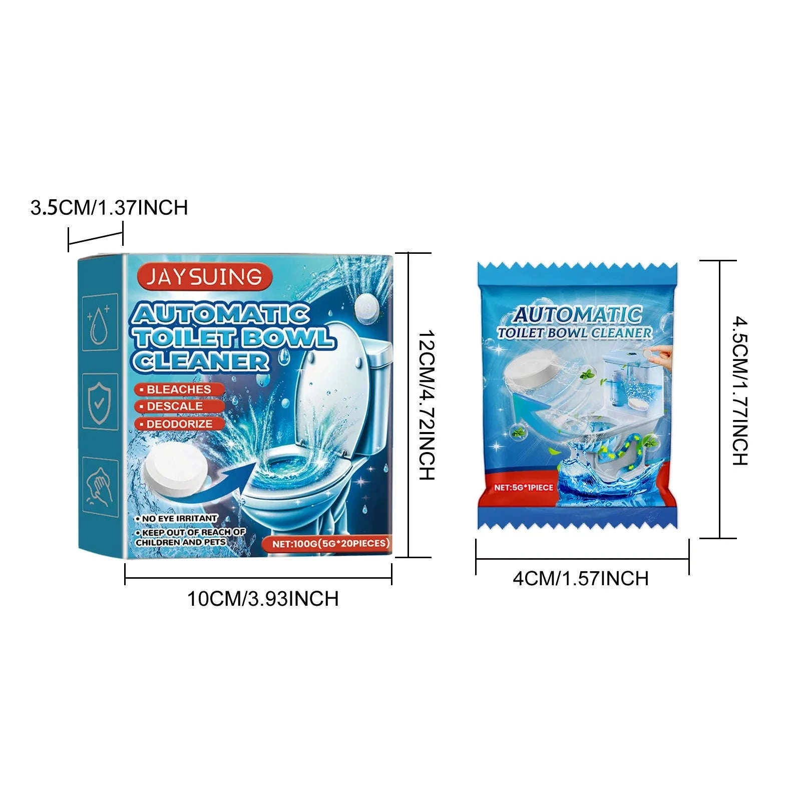 Toilet Cleaning Tablets for Stain Removal & Odor Control (20pcs)-20pcs boxed / United States