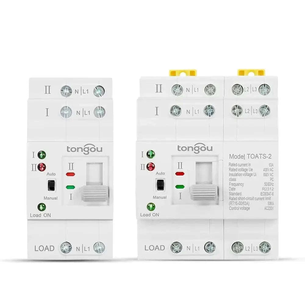 TONGOU Automatic Transfer Switch for Dual Power Systems-2p 63A / 220V