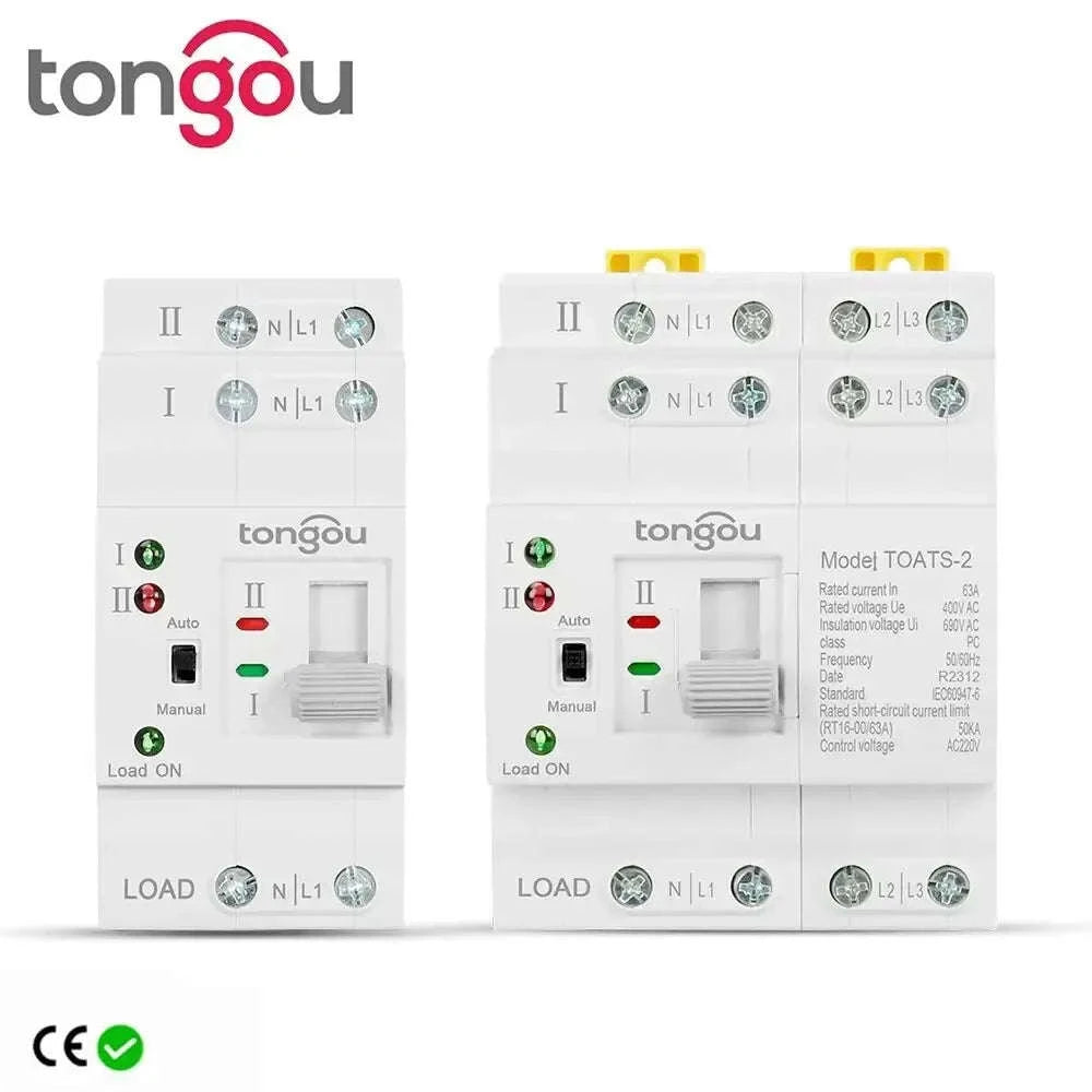 TONGOU Automatic Transfer Switch for Dual Power Systems-2p 63A / 220V
