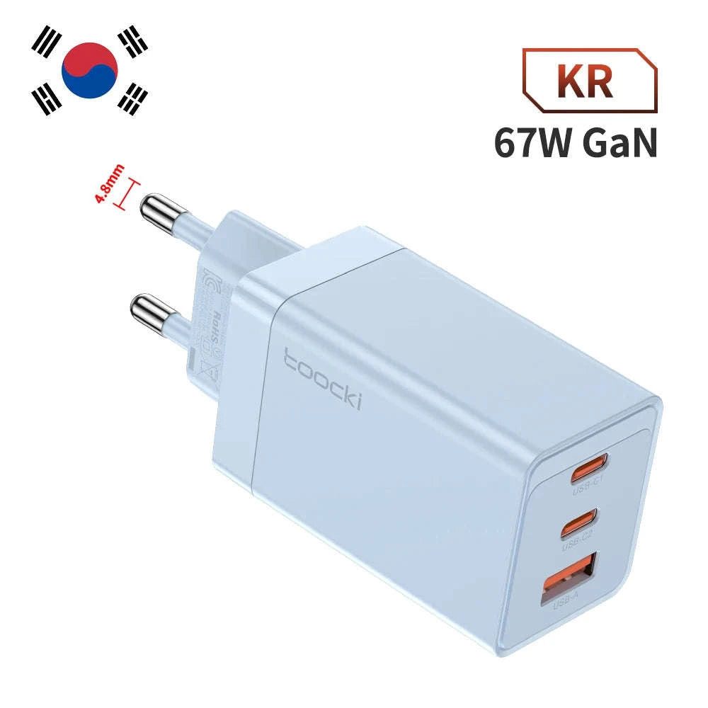Toocki 67W GaN USB C Charger-EU Black