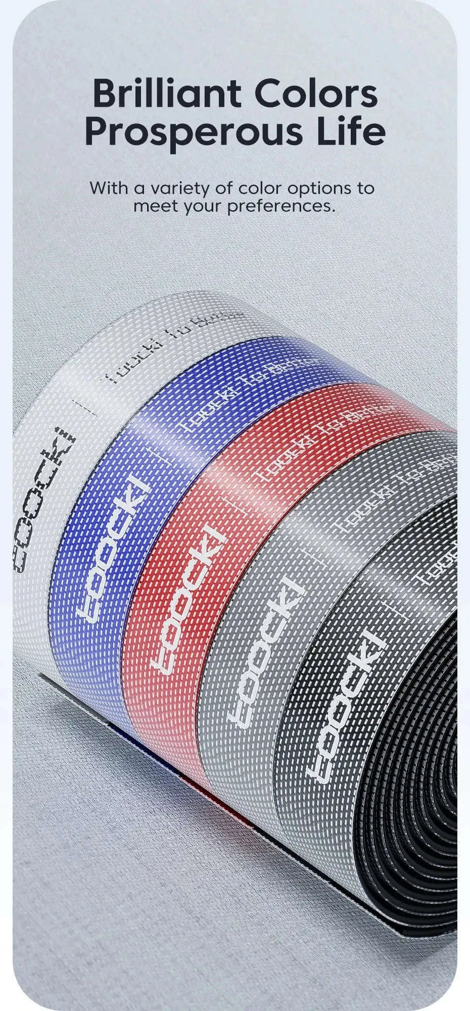 Toocki Cable Organizer Wire Winder – Tangle-Free USB & Earphone Management-1M Black