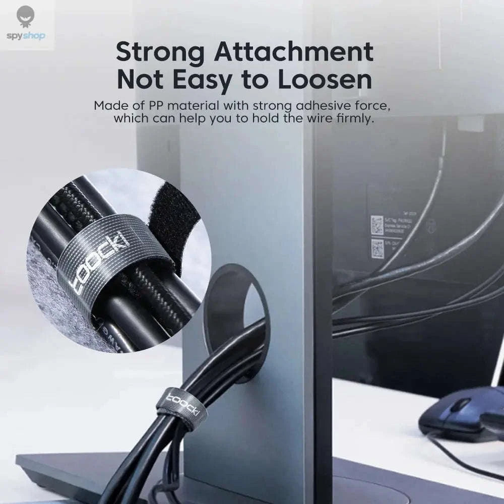 Toocki Cable Organizer Wire Winder – Tangle-Free USB & Earphone Management-1M Black