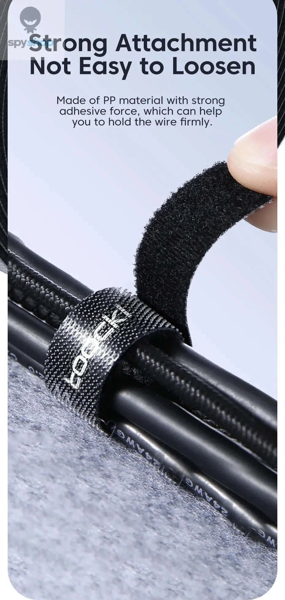 Toocki Cable Organizer Wire Winder – Tangle-Free USB & Earphone Management-1M Black