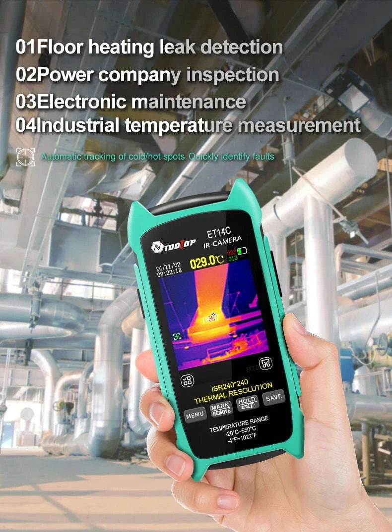 TOOLTOP ET14C Thermal Imaging Camera for PCB and Home Appliance Testing-ET14C and Macro Lens / United States