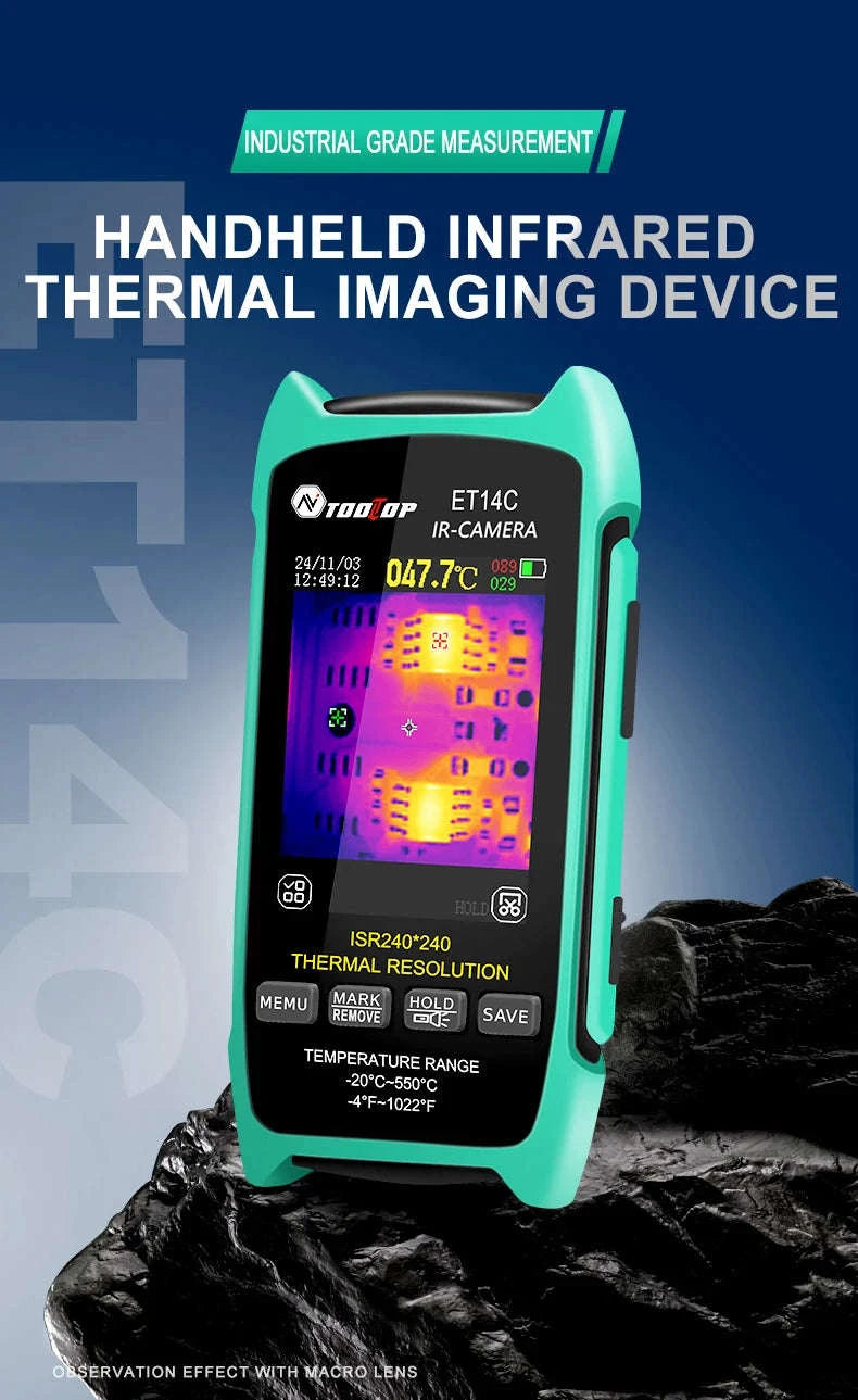 TOOLTOP ET14C Thermal Imaging Camera for PCB and Home Appliance Testing-ET14C and Macro Lens / United States