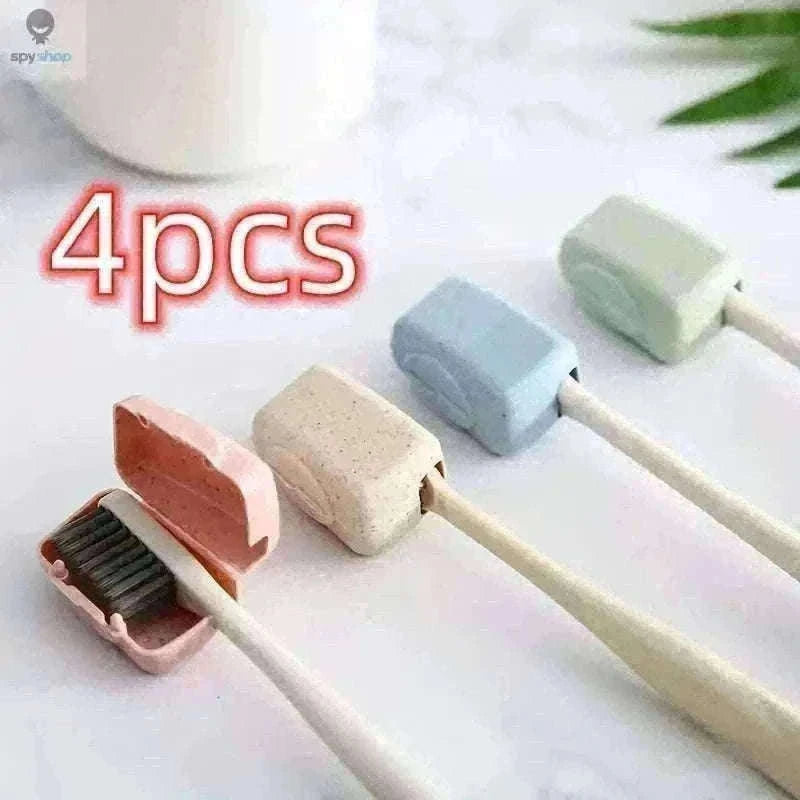 Toothbrush Head Cover Set (4-Pack) for Cleaner Storage-Default Title