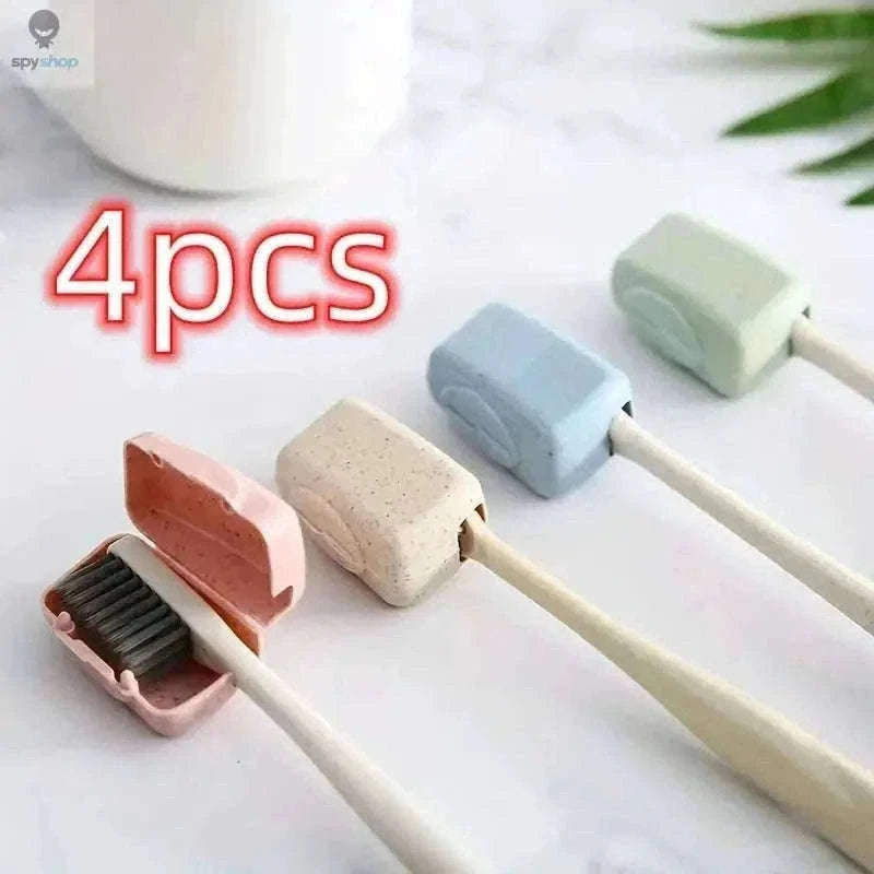 Toothbrush Head Cover Set (4-Pack) for Cleaner Storage-Default Title