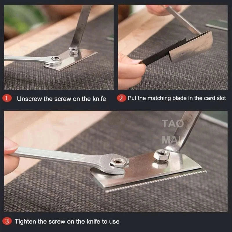 Toothed Clay Sculpting Scraper with Replaceable Blade Tool-small set