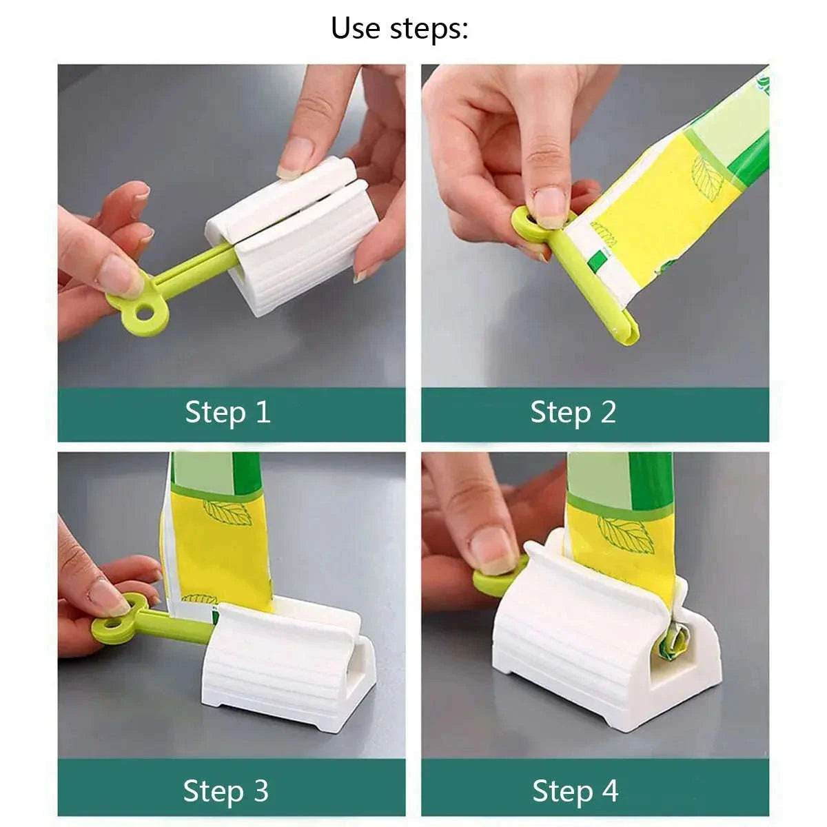 Toothpaste Tube Squeezer – Easy, Mess‑Free, Waste‑Reducing Design-3pcs green