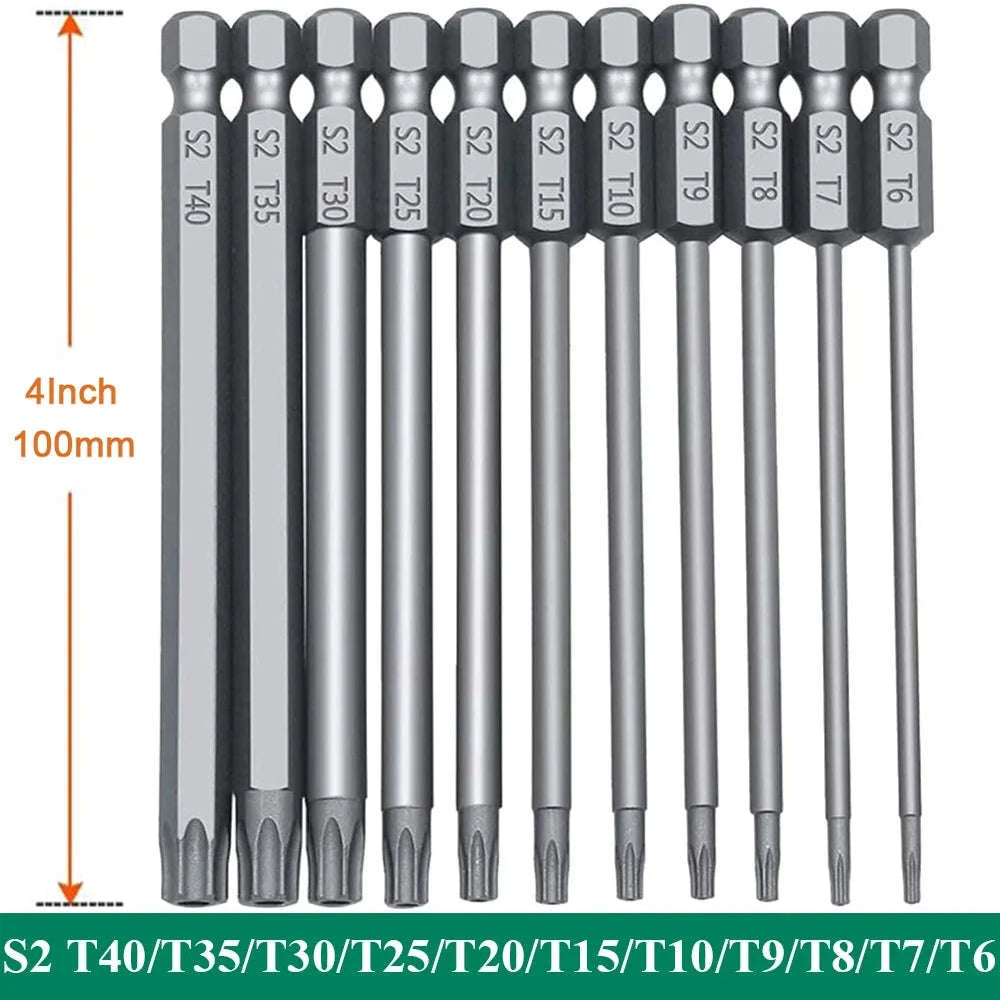 Torx Security Bit Set-Length 50mm 12pcs