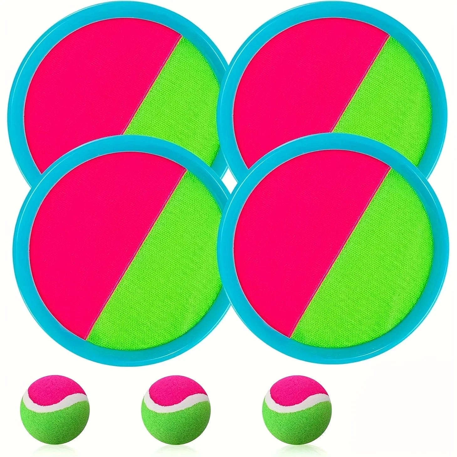 Toss and Catch Paddle Ball Set with 2 Bats and Sticky Ball-2 beats 1 ball / United States